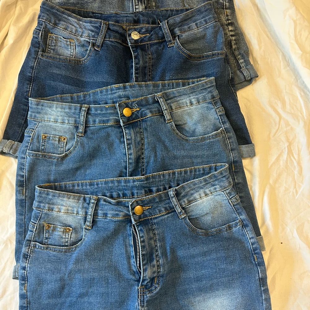 Denim Jeans Shorts Collection (4-pair) - Blue Shades